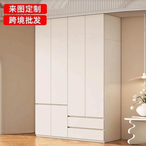 大容量挂衣区多分段式大衣橱白色衣柜家用卧室简约现代欧松板储