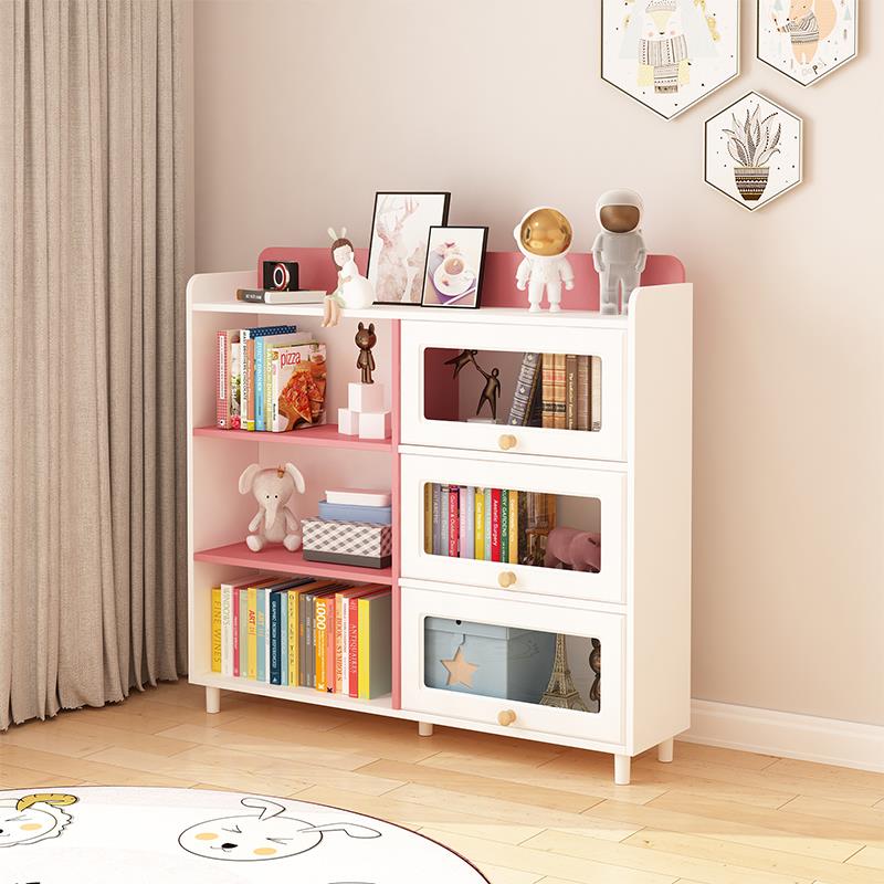 L7儿童书架多层简约书柜家用落地置物架玩具收纳柜宝宝阅读区绘本