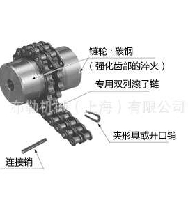 链条联轴器KC-12018带罩壳 滚子链连轴器链轮链条内径键槽搅拌机