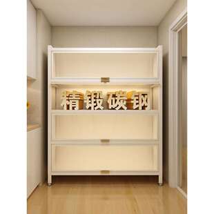 厨房收纳柜子防尘储物柜置物架多功能橱柜家用钢制餐边柜加深碗柜