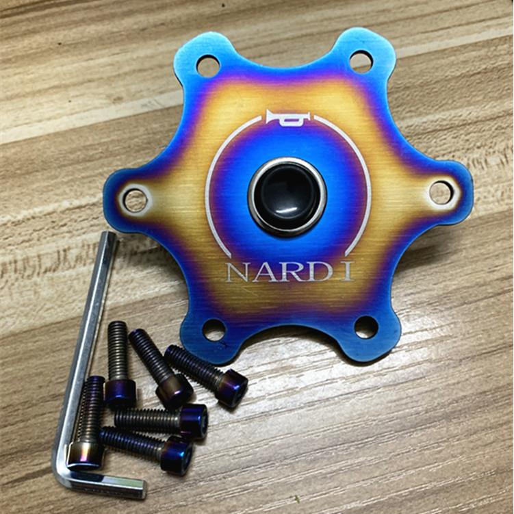 方向盘喇叭按钮改装方向盘喇叭按钮孔径75MM通用烤蓝色个性改装