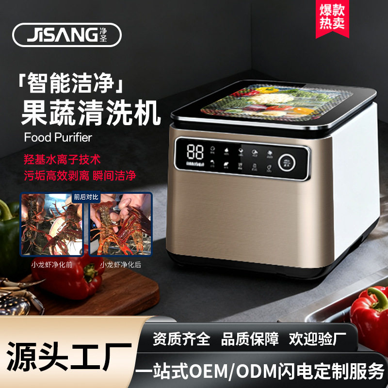 果蔬清洗机净化器食材净化机洗菜机自动洗水果神器洗蔬菜跨境除菌