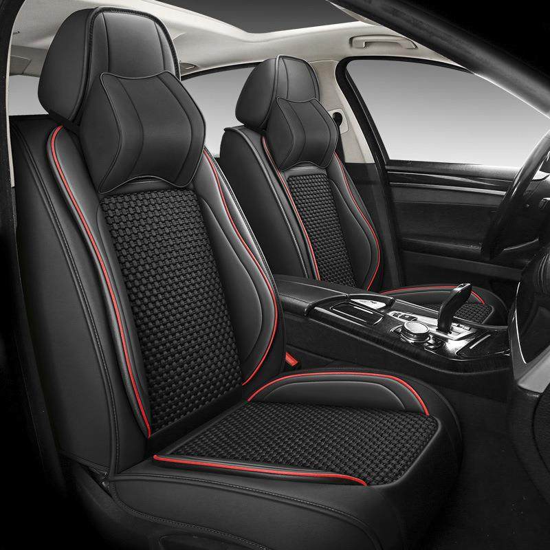 汽车坐垫全包围皮座套四季通用冰丝专用座垫冬季皮革座椅套全包