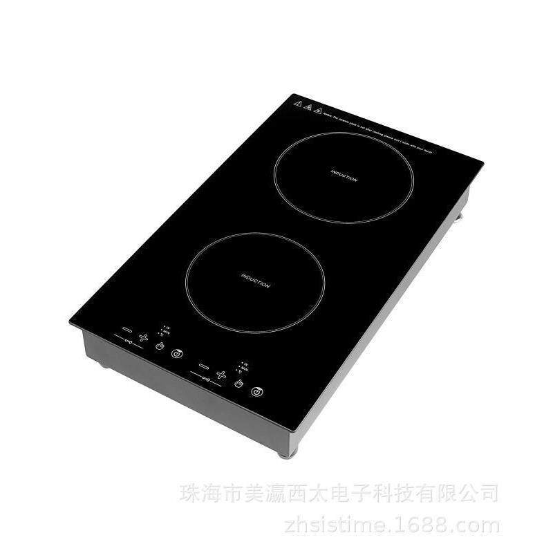 外贸出口厨房电器嵌入炉具家用双头电磁炉触摸式黑晶面板