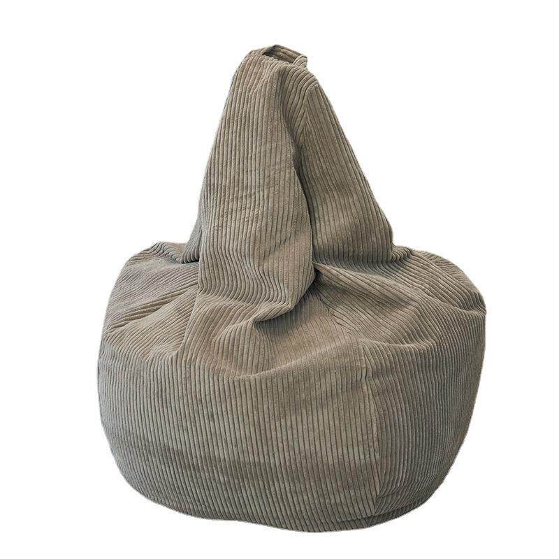 懒人沙发豆袋布艺沙发灯芯条简约单人沙发椅休闲布艺现代简约椅