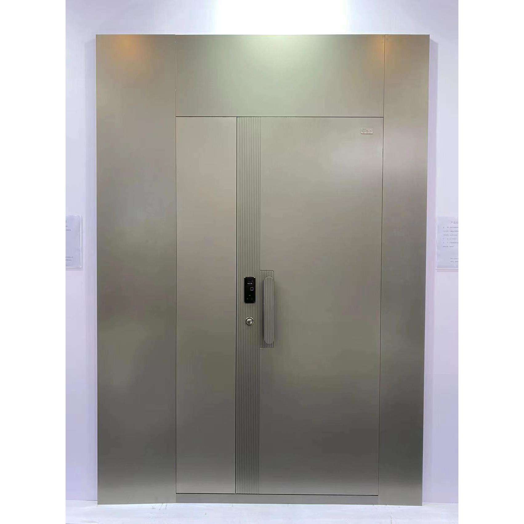 现代极简风轻奢4个厚精雕铸铝门门墙一体一门一景入户门包邮安装