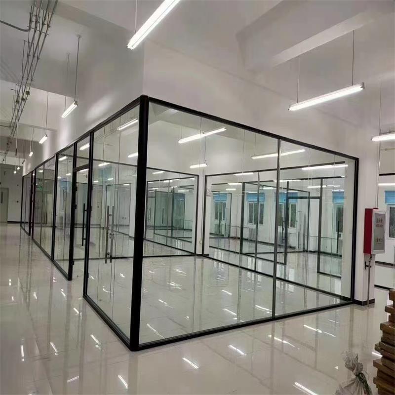 办公隔音玻璃隔断 双玻百叶隔断墙 写字楼装修专用 单玻/极简款
