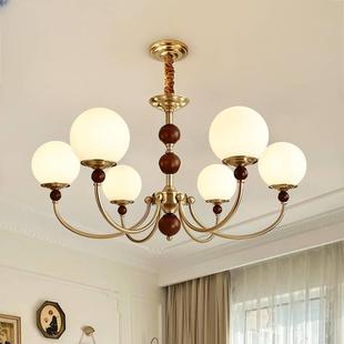 灯具 复古中古吊灯客厅灯大气餐厅卧室灯大厅房间主卧美式 新款 法式