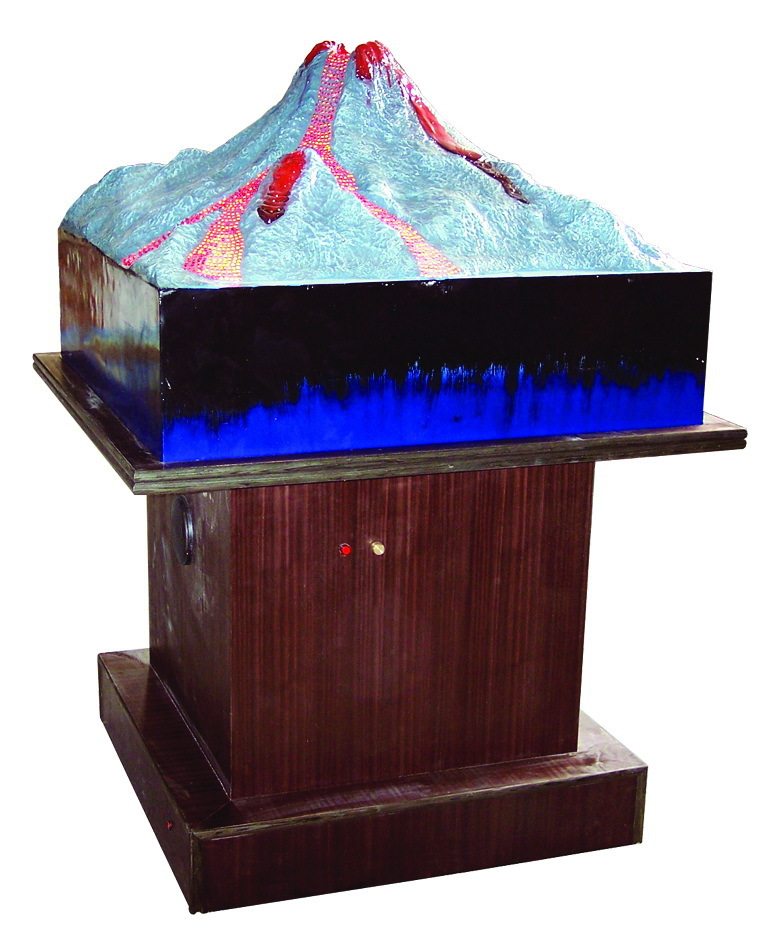 地理教室火山喷发教学模型