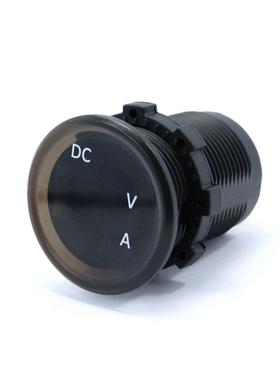 汽车仪表房车改装红色LED数显电压电流表二合一4.5-30V