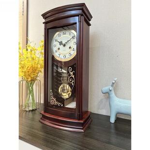 客厅大号纯铜机械整点报时老式复古2066座钟挂钟两用机械钟台钟