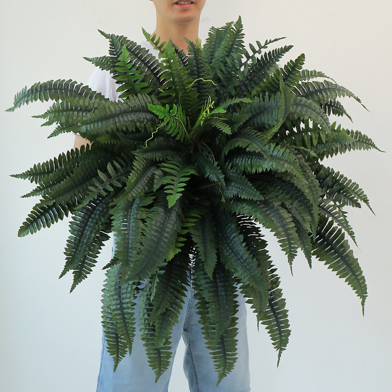 仿真绿植波斯草蕨类植物室内装饰假植物叶子假花景观草地假树造景