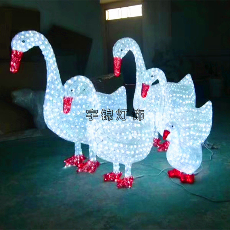 圣诞发光铁艺麋鹿灯架制作
