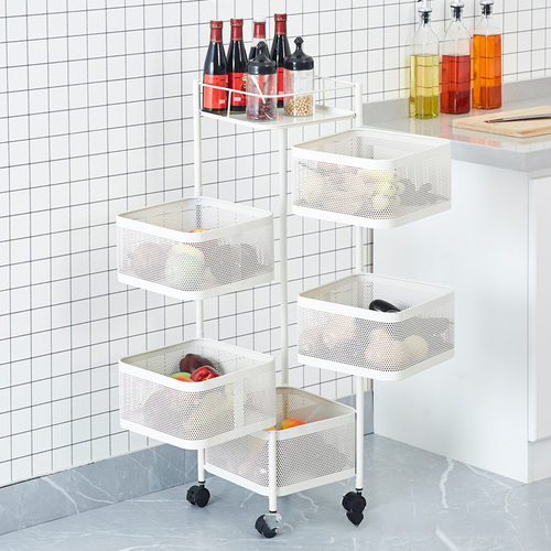 旋转蔬菜置物架厨房落地多层放菜架子 rotating  Storage  Rack