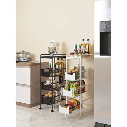 Refrigerator crevice storage kitchen shelf trolley vegetaX20