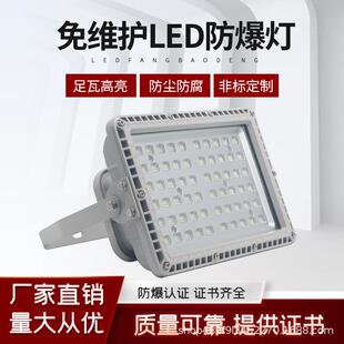 led防爆灯仓库用厂房化工车间隔爆型加油站100w工业防爆投光灯
