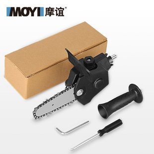 电动m修枝锯充锯木工单手电锯家用伐木 电钻改电链锯 迷你电链锯