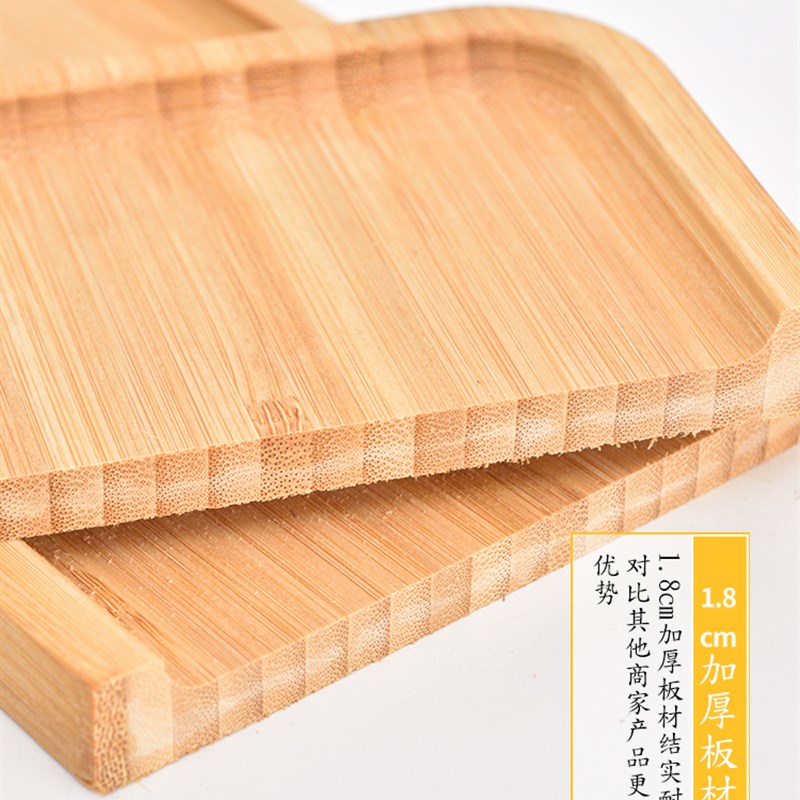 家用日式木质水果茶点分格托盘定制logo幼儿园创意点心分餐木盘子图片