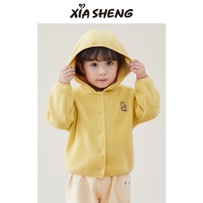 儿童春秋颗粒绒外套儿童宝宝摇粒绒外套男女童秋冬装新款婴儿卫衣