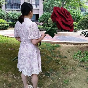 (成品发货)特大1.5米巨型扭扭棒玫瑰花情人节婚礼纪念日花束