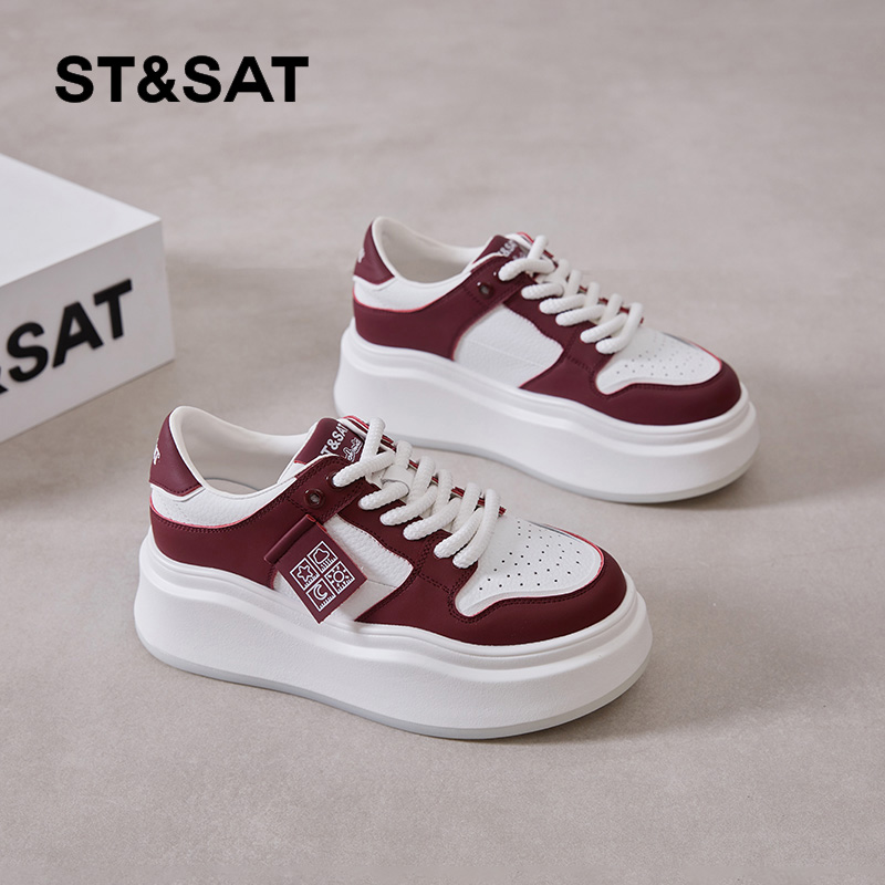 休闲厚底圆头松糕鞋增高6CM软底