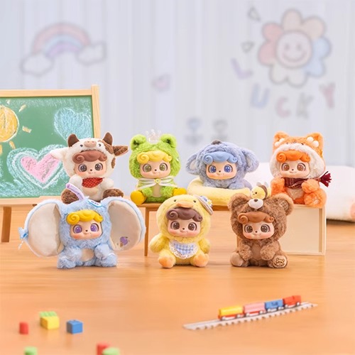 正版Q宝动物幼稚园毛绒玩具可爱公仔手办玩具礼物挂件