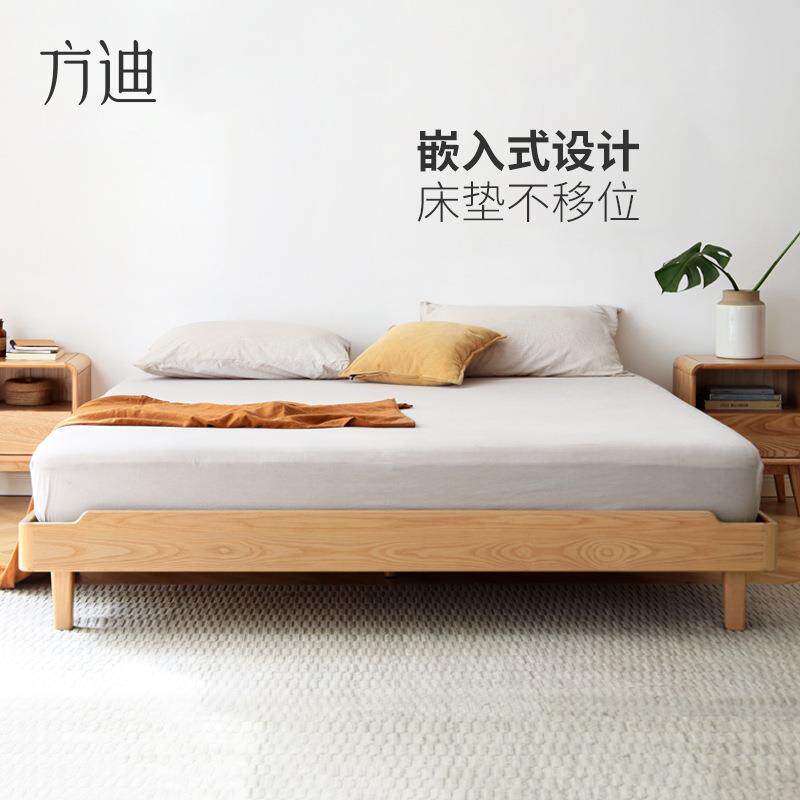 xyt现代简约无床头实木榻榻米床小户型卧室水曲柳1.51.8双人床