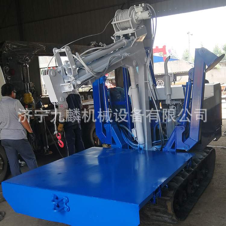 福建九麟微型1吨2吨3吨履带随车吊 液压自行走双卷扬钢制底盘