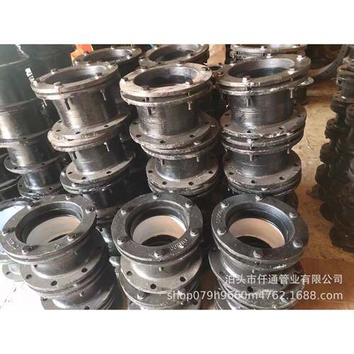 K型甲管伸缩速甲球墨铸铁PE铁管K型伸缩甲管伸缩器铸铁压兰甲