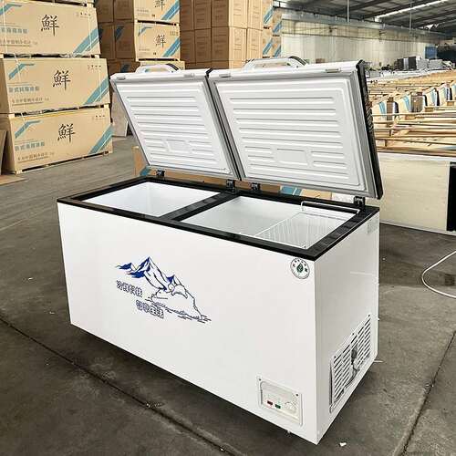 大容量冷藏冷冻两用双门冰箱展示柜冰柜商用卧式冷柜双温单温保鲜
