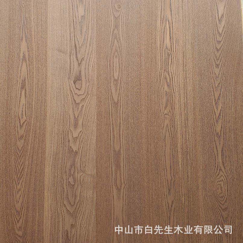 中山实木新三层白腊木水曲柳擦灰色拉丝实木复合地板