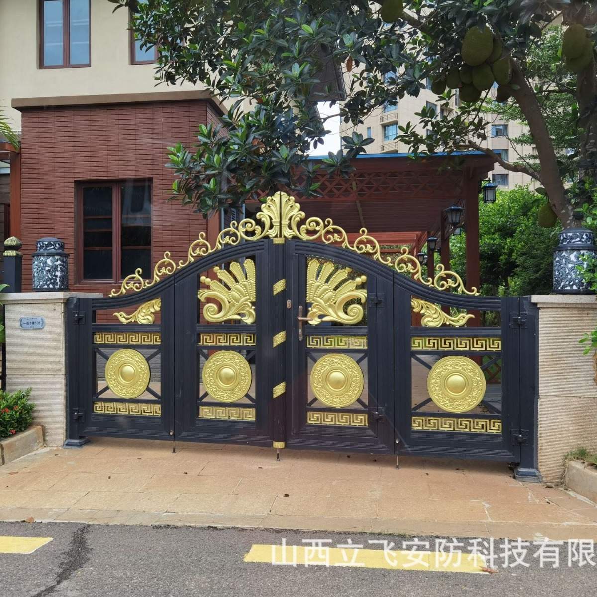 山西陕西内蒙宁夏青海甘肃河南天津安徽铝艺电动大门铝艺门厂安装