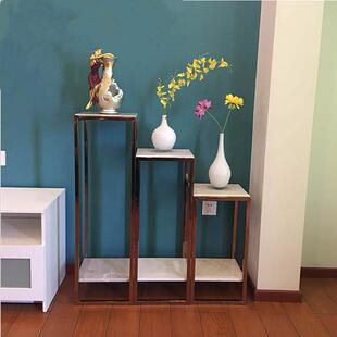 简易落地两层不锈钢花架多层架绿萝放花盆的花架子简约现代