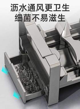 枪灰色碗碟收纳架碗盘厨房抽屉分隔内置碗柜内橱柜餐具盘子置物架