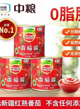 新鲜日期番茄酱198g家用无添加剂新疆西红柿酸甜可口炒菜调料罐头