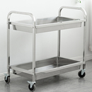 不锈钢餐车小推车三层餐厅收碗车餐盘收集服务车送餐车饭店手推车