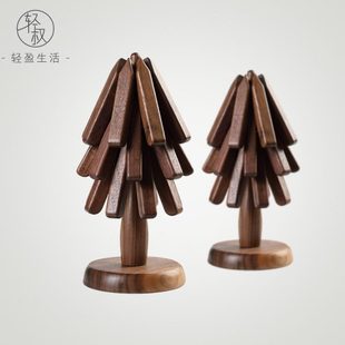 创意胡桃木菜垫锅垫防烫棵树垫垫轻实木餐桌隔热垫一耐热叔家用
