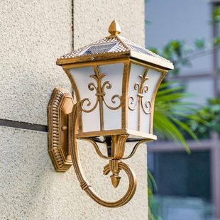 壁灯庭院灯室外大门户外阳台太阳能别墅防水口花园家用 墙壁灯欧式