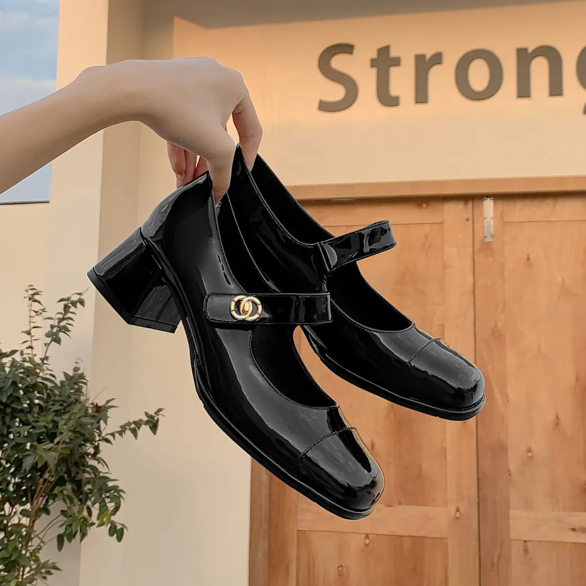 厚底玛丽珍鞋女春小香风高跟鞋气质一字带粗跟单鞋女,女鞋,时尚芭蕾鞋,淘宝优惠券,粉丝福利购,淘宝优惠卷