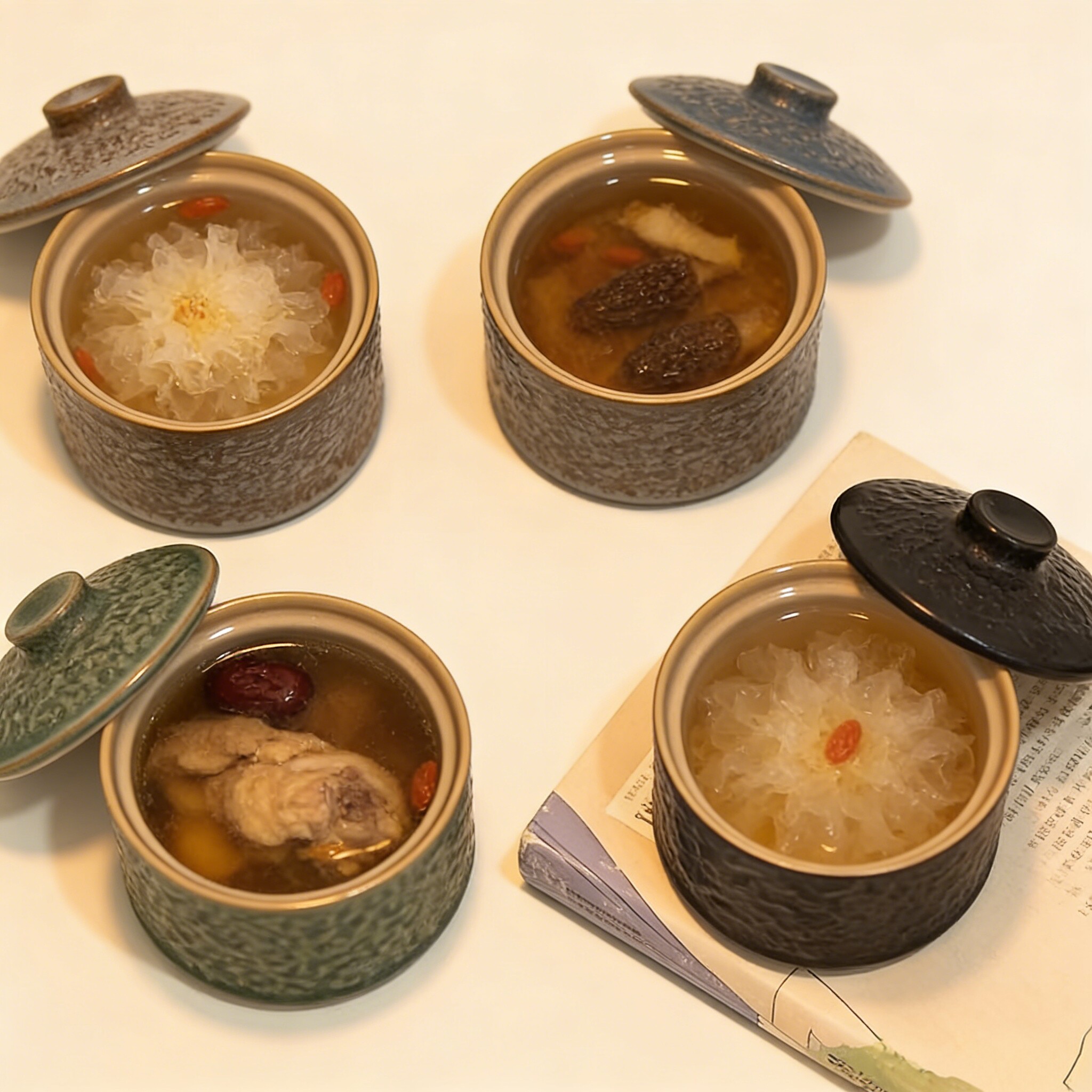 创意陶瓷炖锅家用小煲汤锅带盖迷你炖煲汤煲养生炖盅隔水炖蒸蛋羹