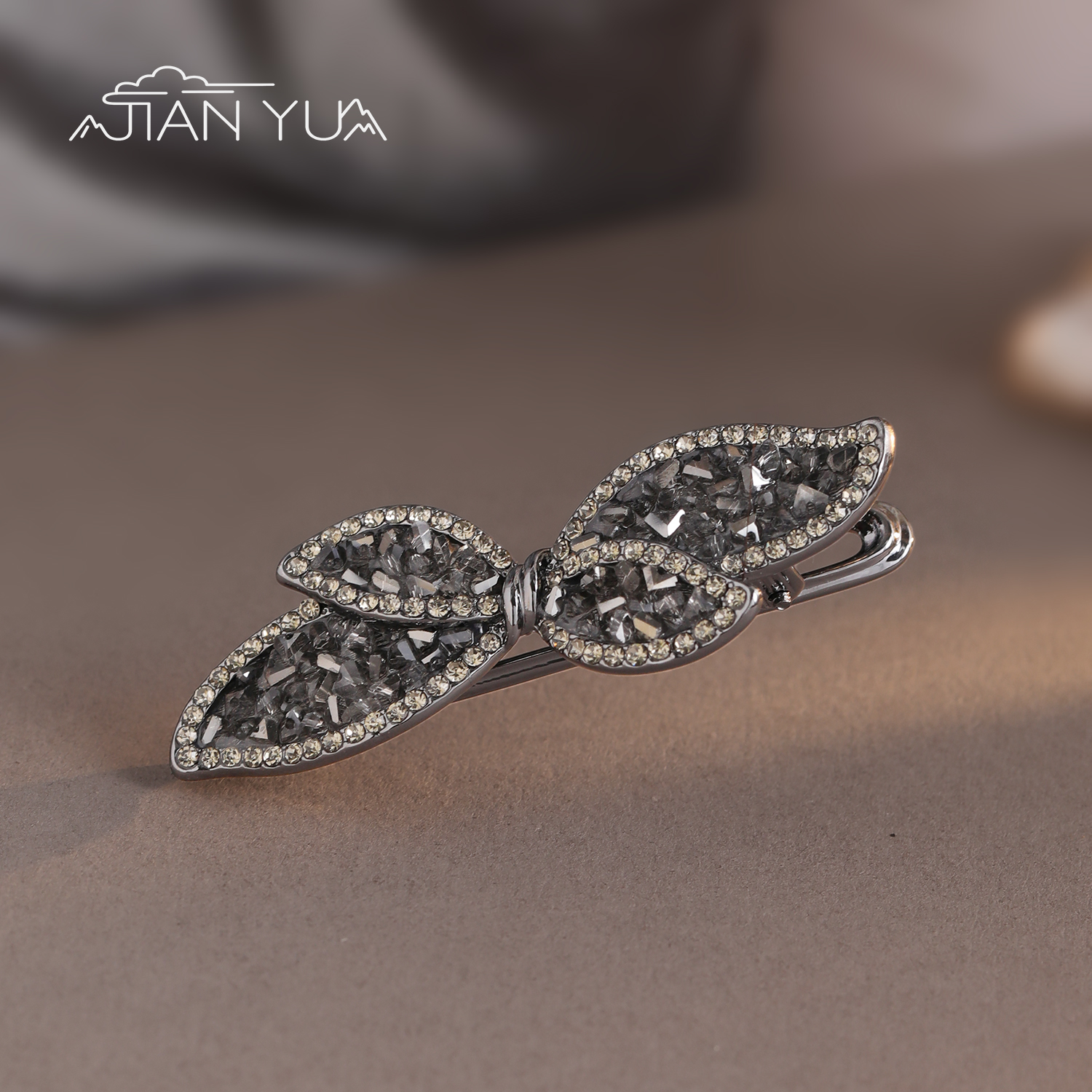 水钻水晶蝴蝶结发夹一字夹