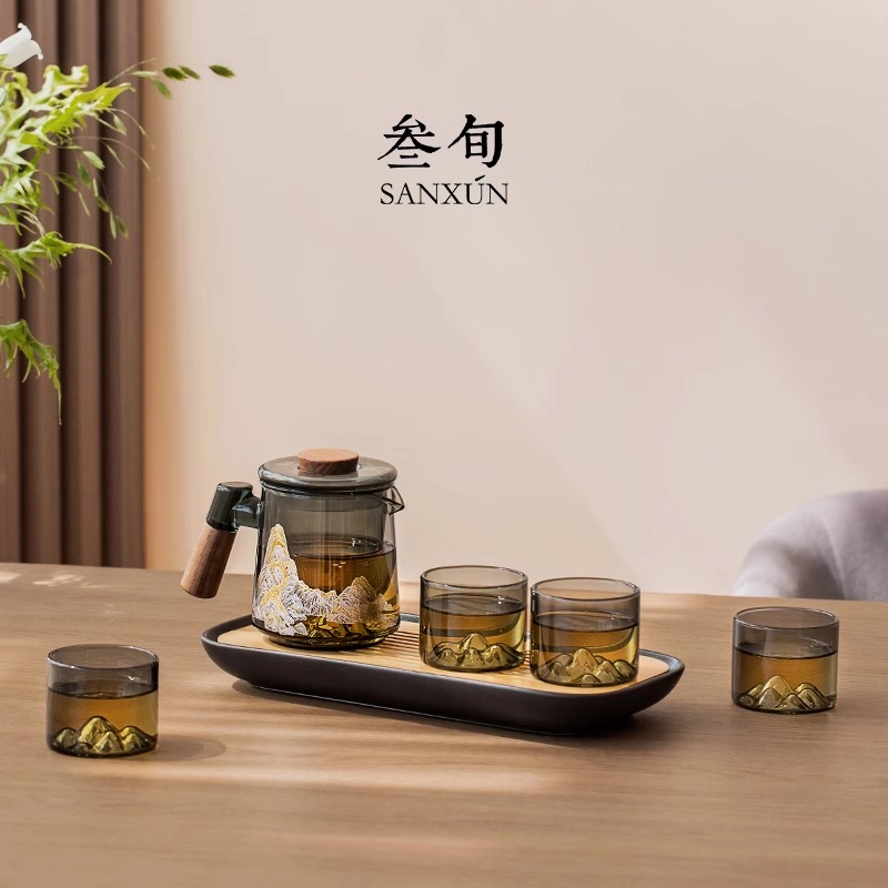 三旬千里江山泡茶壶套装