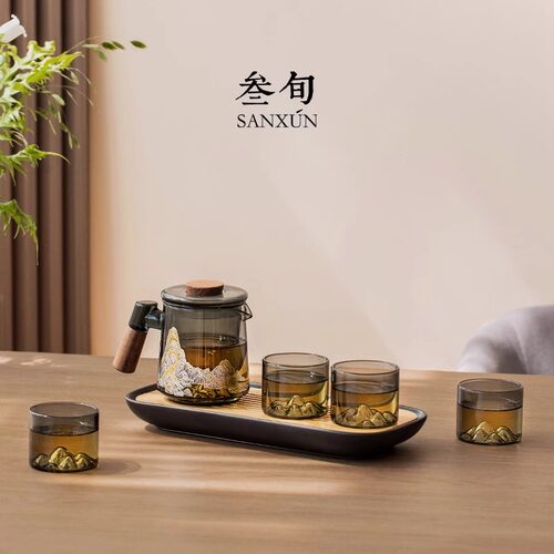 三旬千里江山泡茶壶套装