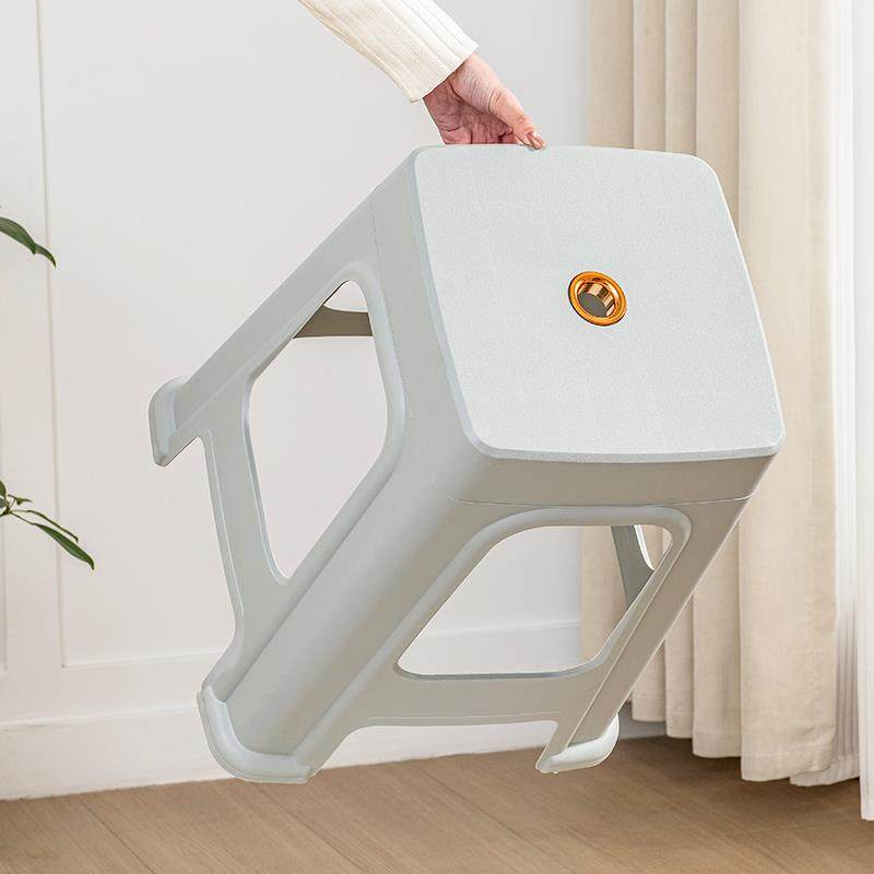 欧式熟胶塑料凳子家用加厚成人椅子高凳现代简约餐桌椅客厅方凳