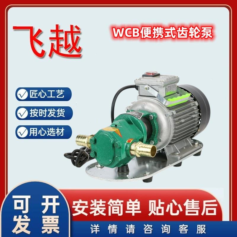 380V电机润滑油自吸小齿轮泵销售WCB100电动卧式便携煤油泵