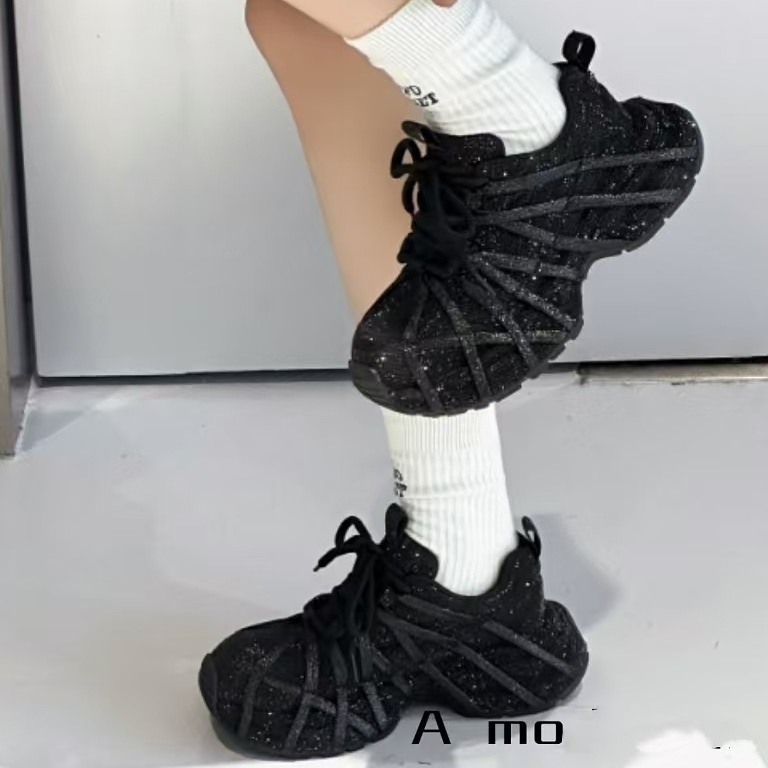 2025新款女鞋厚底增高休闲鞋