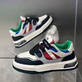 男鞋 时尚 百搭舒适轻便潮鞋 积梵嘉2026新款 防滑耐磨圆头厚底增高鞋