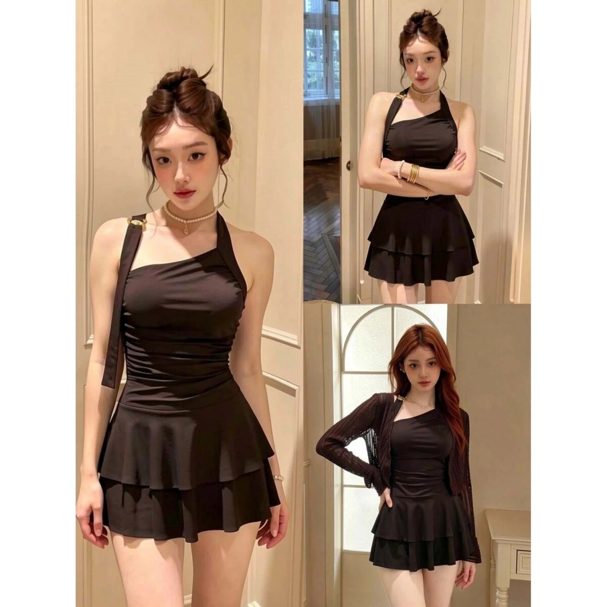 泳衣女裙式连体韩版ins风高颜值