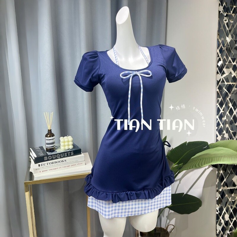 泳衣女分体少女森系韩版ins泳装