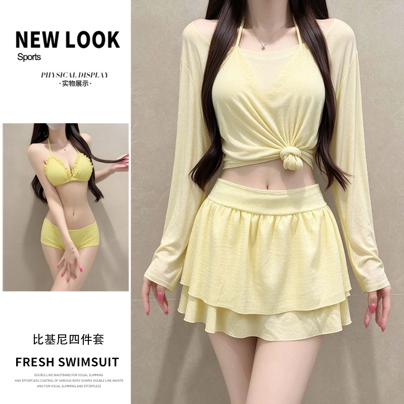 泳衣女比基尼韩版ins胖MM高颜值